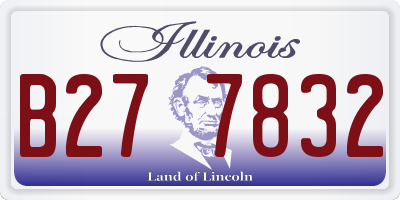 IL license plate B277832