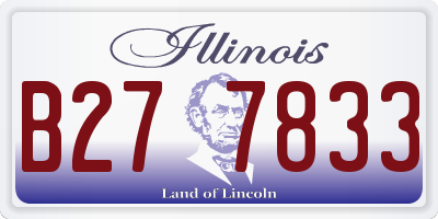 IL license plate B277833