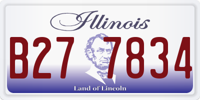 IL license plate B277834