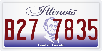 IL license plate B277835