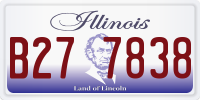 IL license plate B277838