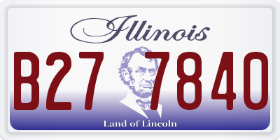IL license plate B277840
