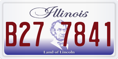 IL license plate B277841