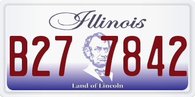 IL license plate B277842