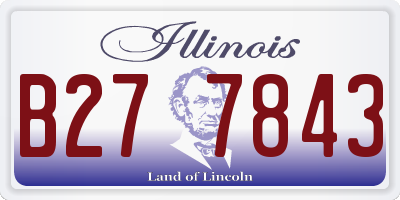 IL license plate B277843