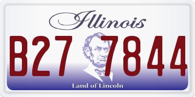 IL license plate B277844