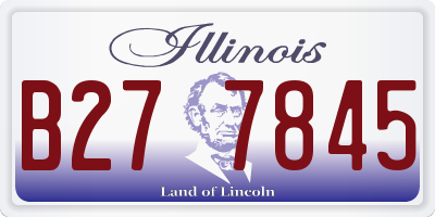 IL license plate B277845