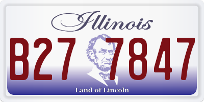 IL license plate B277847
