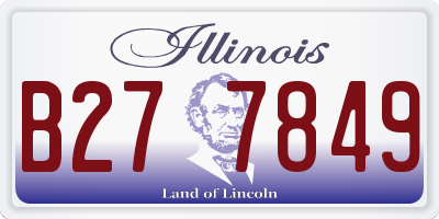 IL license plate B277849