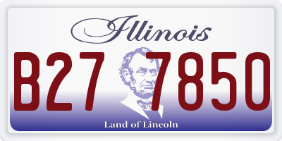 IL license plate B277850