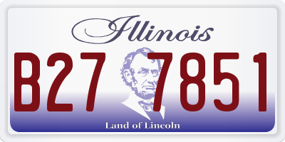 IL license plate B277851
