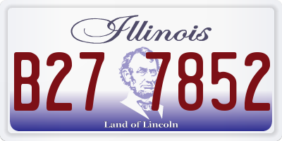 IL license plate B277852