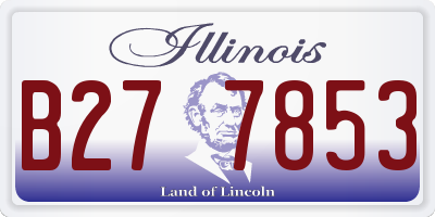 IL license plate B277853