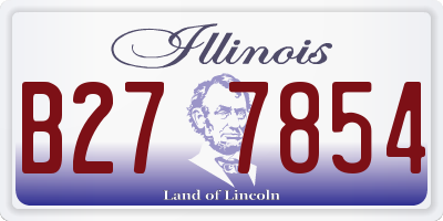 IL license plate B277854