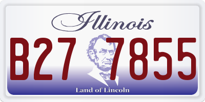 IL license plate B277855