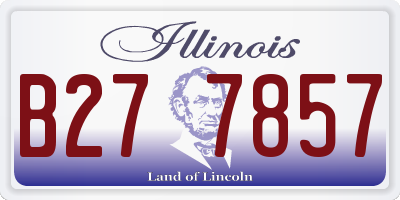 IL license plate B277857