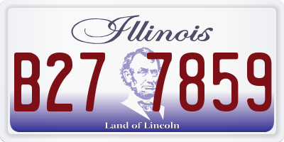 IL license plate B277859