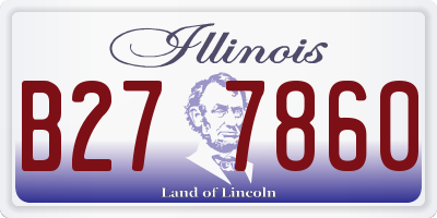 IL license plate B277860