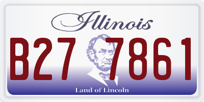 IL license plate B277861