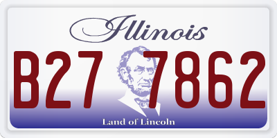 IL license plate B277862