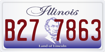 IL license plate B277863