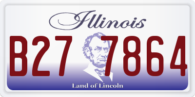 IL license plate B277864
