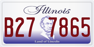 IL license plate B277865