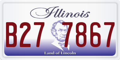 IL license plate B277867