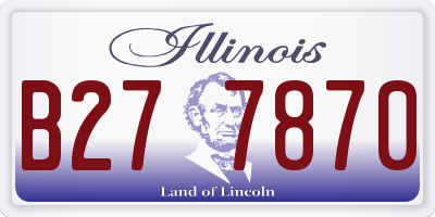IL license plate B277870