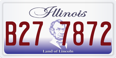 IL license plate B277872