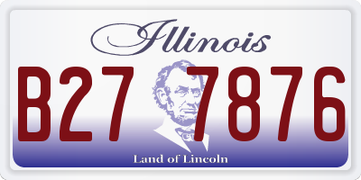 IL license plate B277876