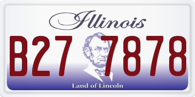 IL license plate B277878