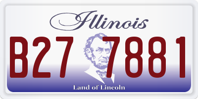 IL license plate B277881