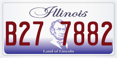 IL license plate B277882