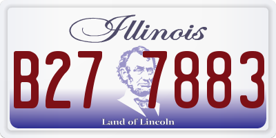 IL license plate B277883