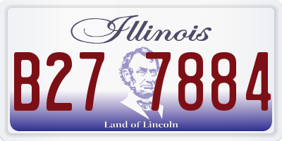 IL license plate B277884