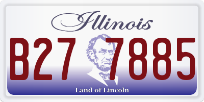 IL license plate B277885