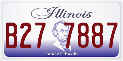 IL license plate B277887