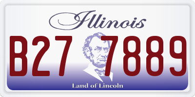 IL license plate B277889
