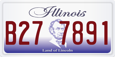 IL license plate B277891