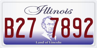 IL license plate B277892