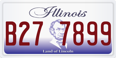 IL license plate B277899
