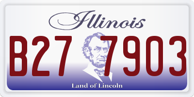 IL license plate B277903