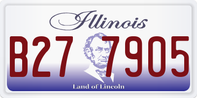 IL license plate B277905