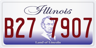 IL license plate B277907