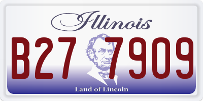 IL license plate B277909