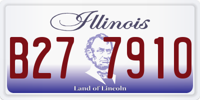 IL license plate B277910