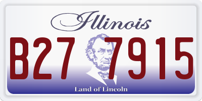 IL license plate B277915