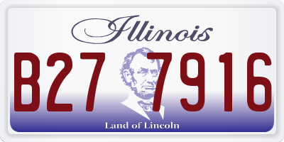 IL license plate B277916