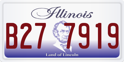 IL license plate B277919